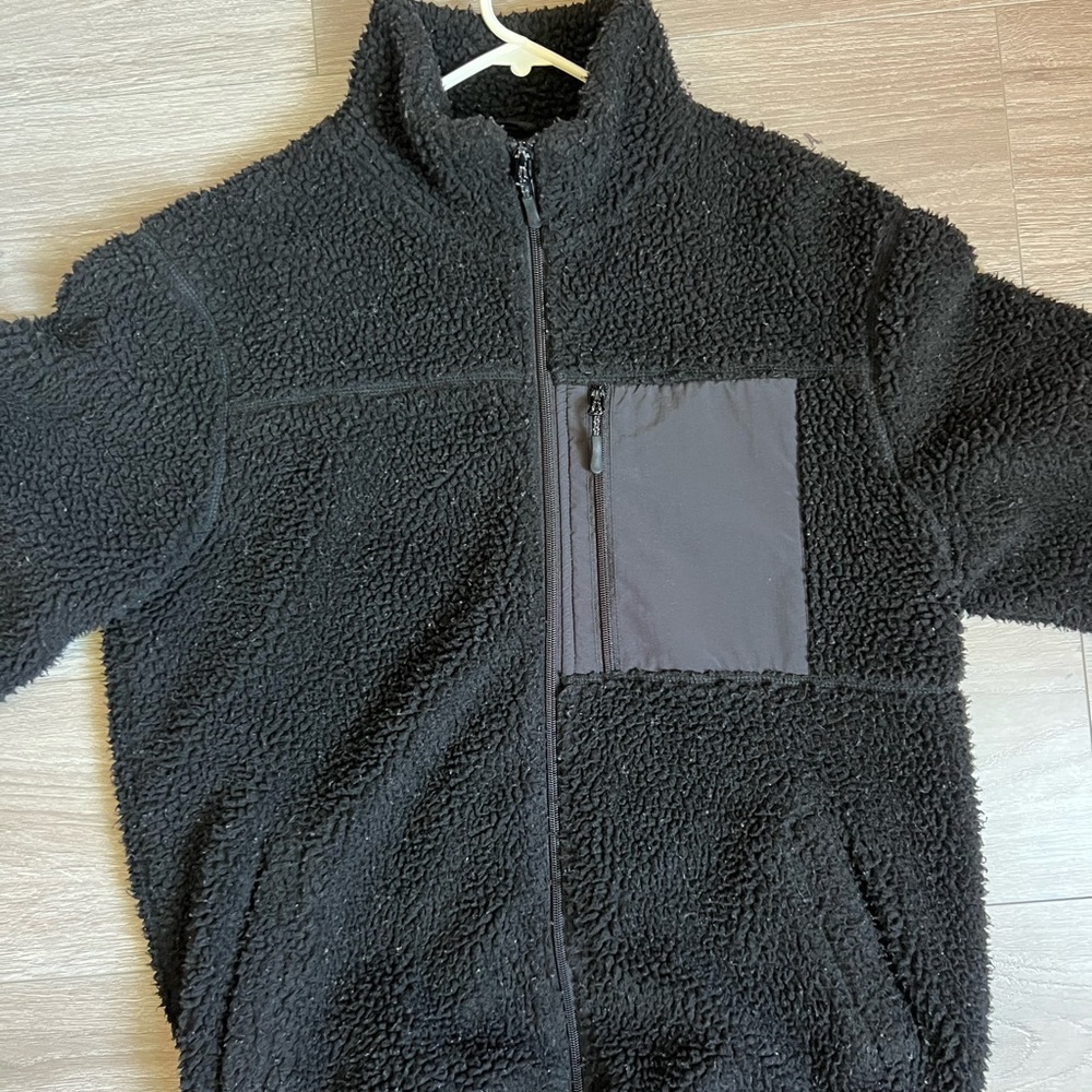 COTTON ON-BLACK TEDDY BEAR JACKET